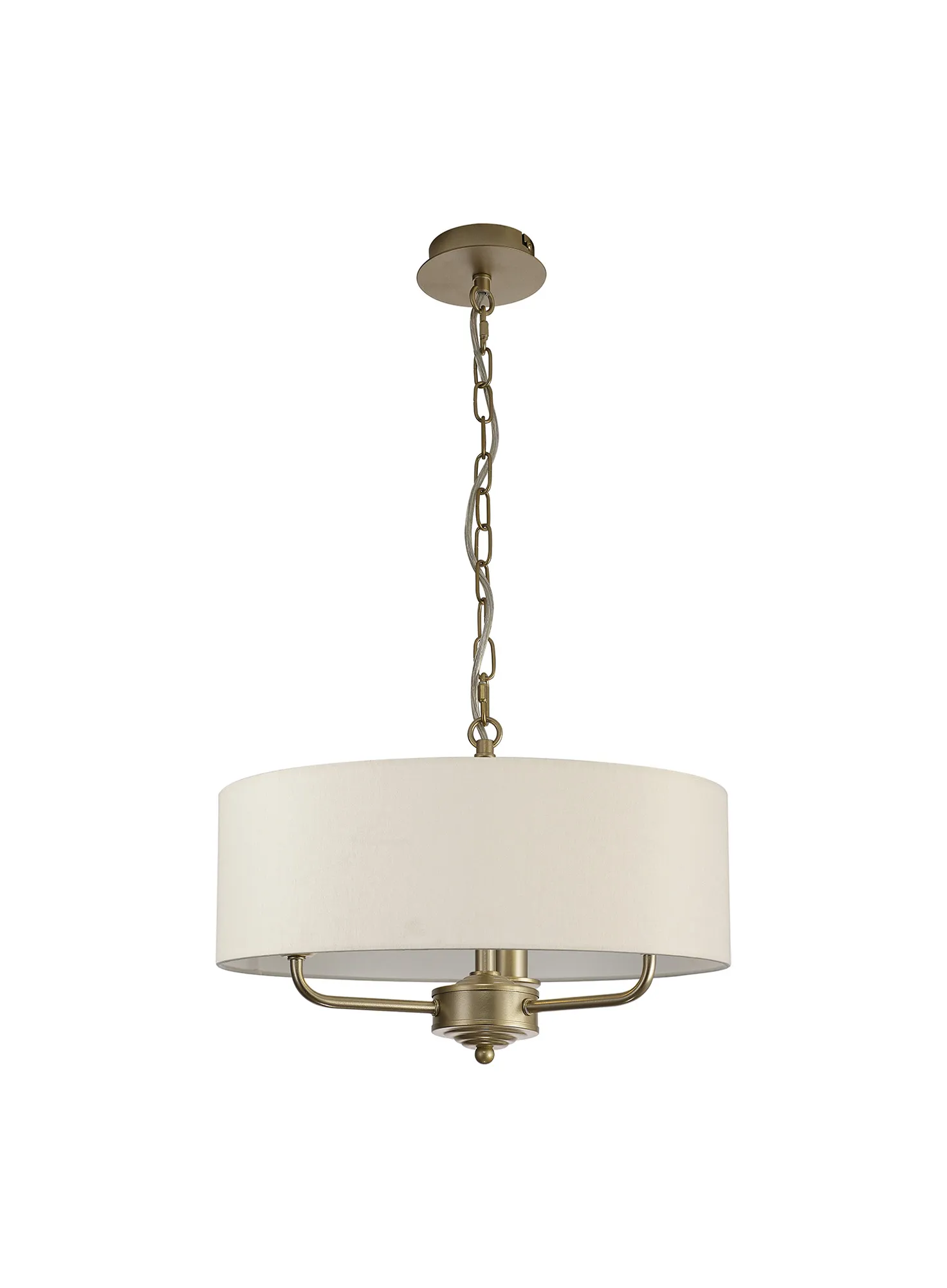 Banyan 45cm 3 Light Pendant Champagne Gold, Ivory Pearl DK0950  Deco Banyan CG IV